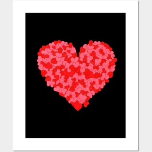 Valentines Red Hearts, I Love You A Million Pieces Of My Heart Couple Matching Posters and Art